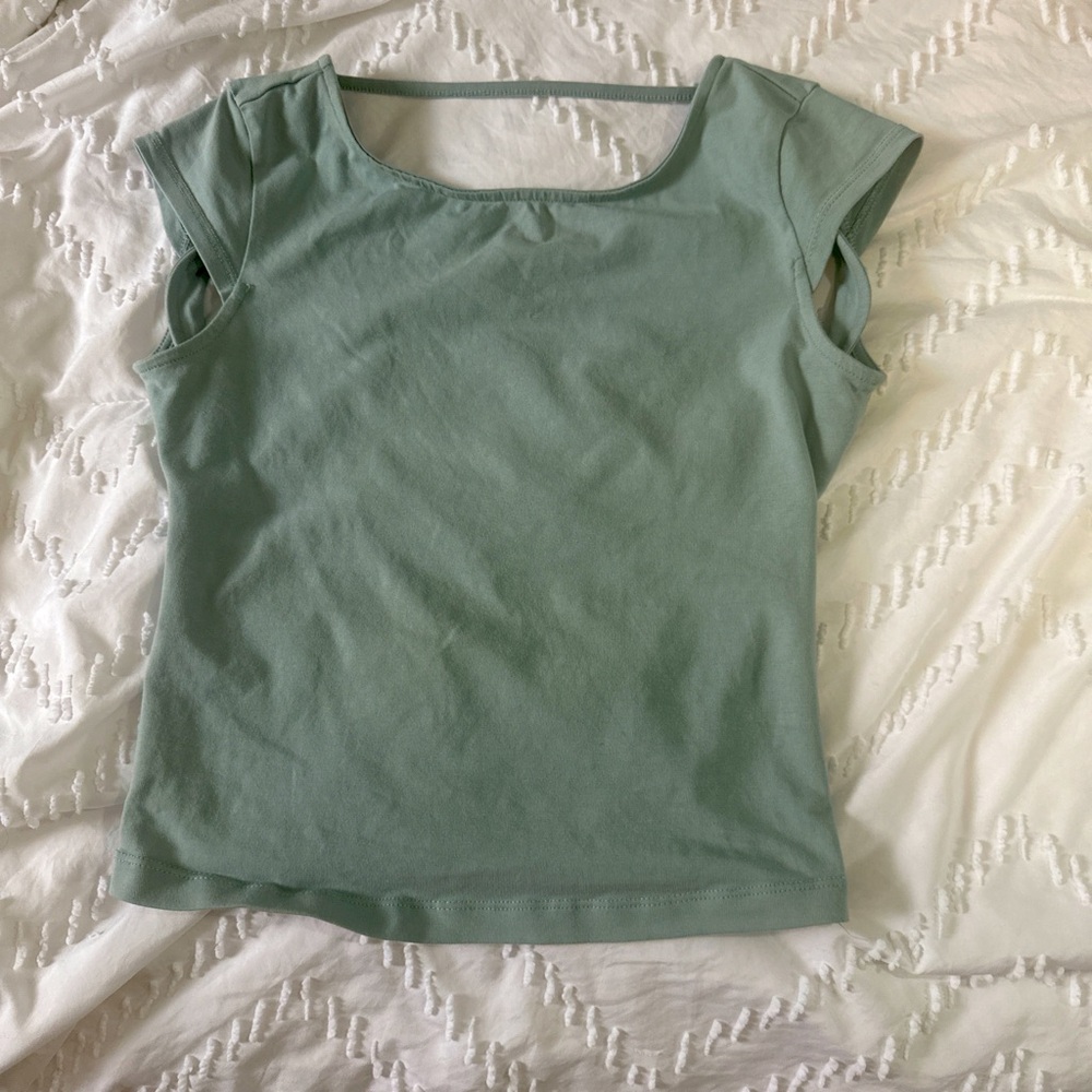 Garage open back crop top